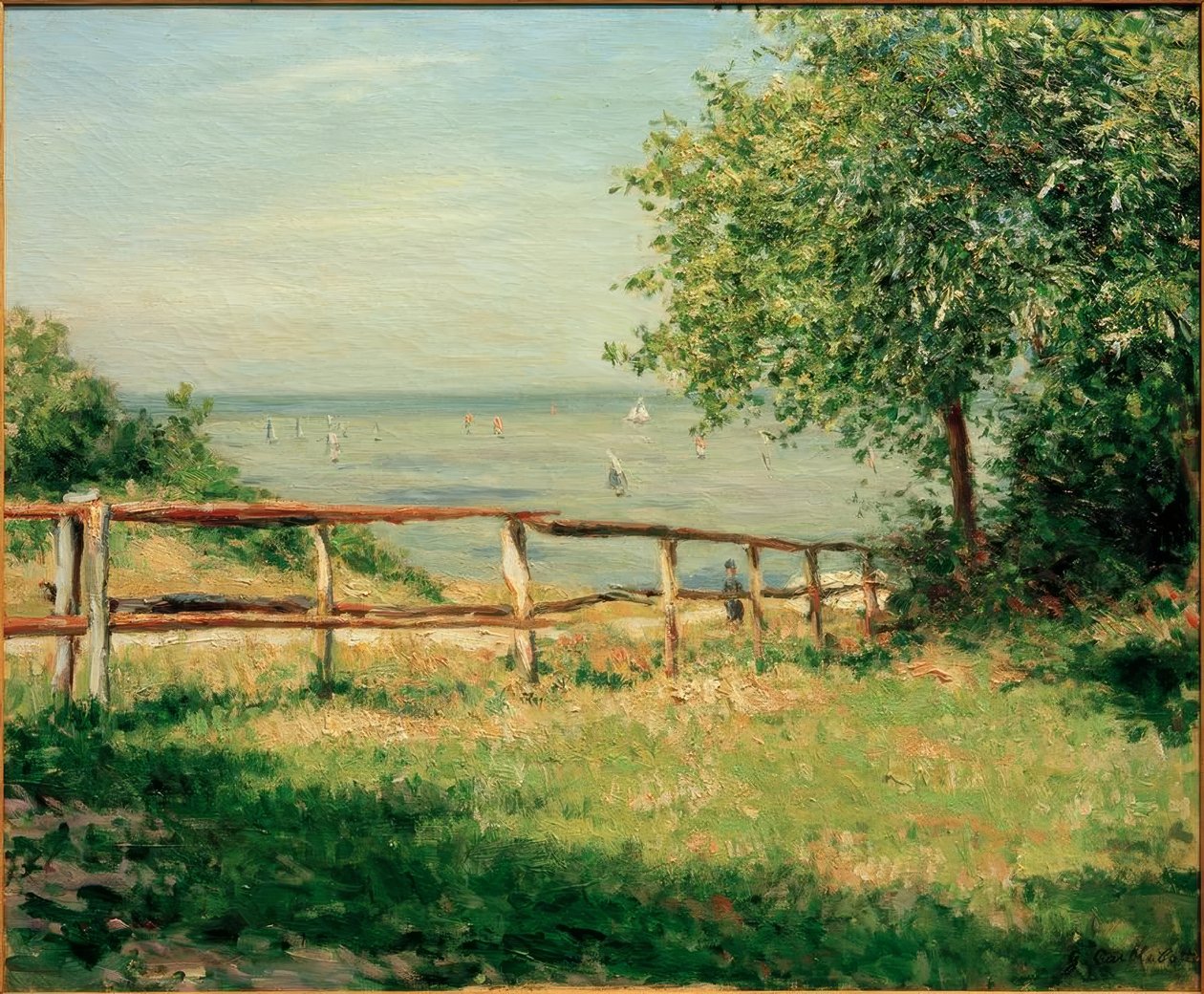 Fält vid havet, Trouville av Gustave Caillebotte