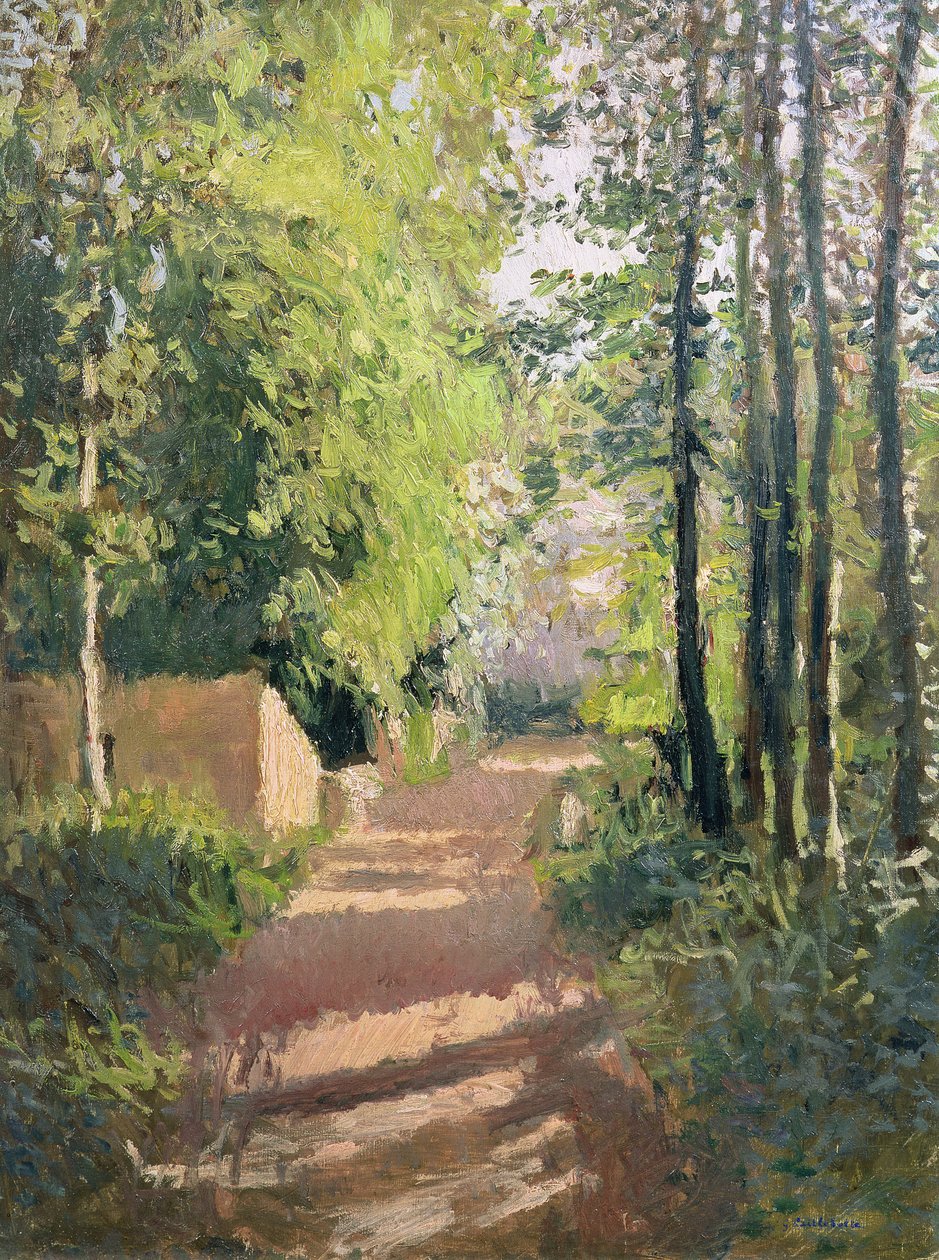 Stig i en skog i Normandie av Gustave Caillebotte