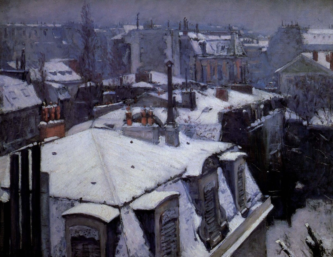 Toits sous la neige av Gustave Caillebotte