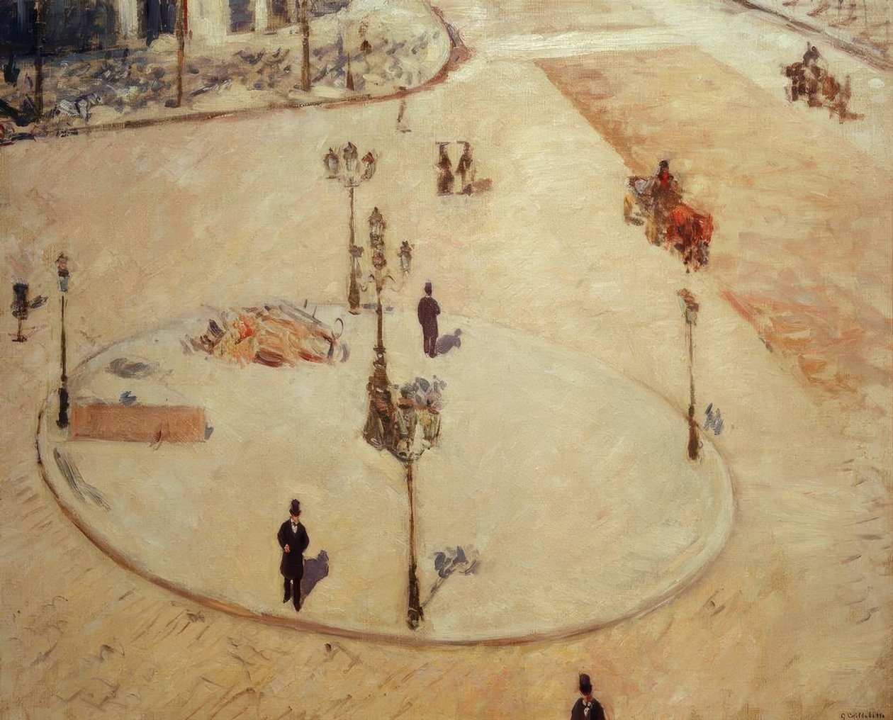 En fristad, Boulevard Haussmann av Gustave Caillebotte