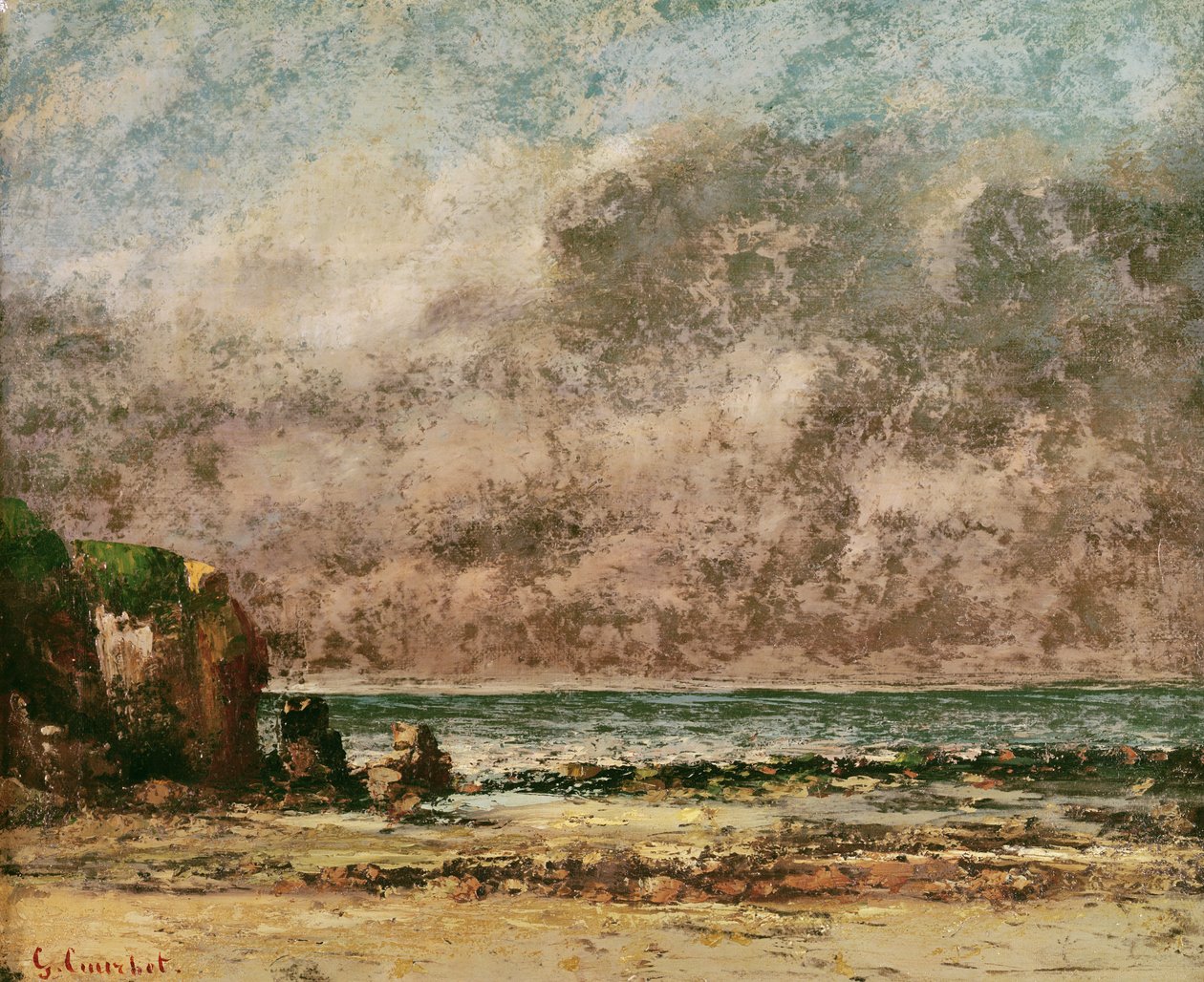 Ett lugnt havslandskap av Gustave Courbet