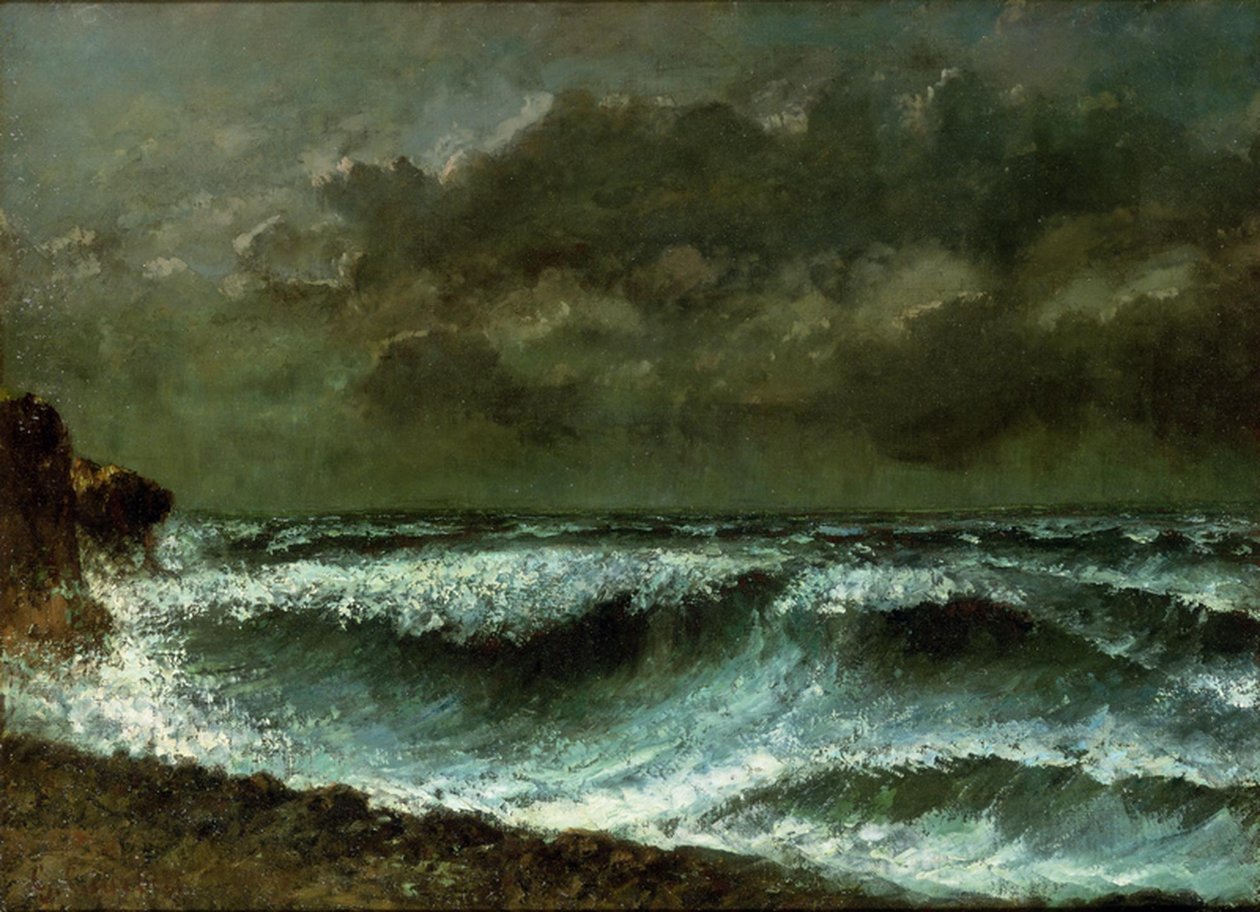 Avant de tempête à lhorizon av Gustave Courbet