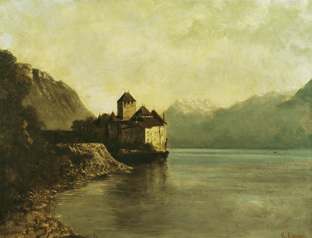 Chateau de Chillon, 1874 av Gustave Courbet