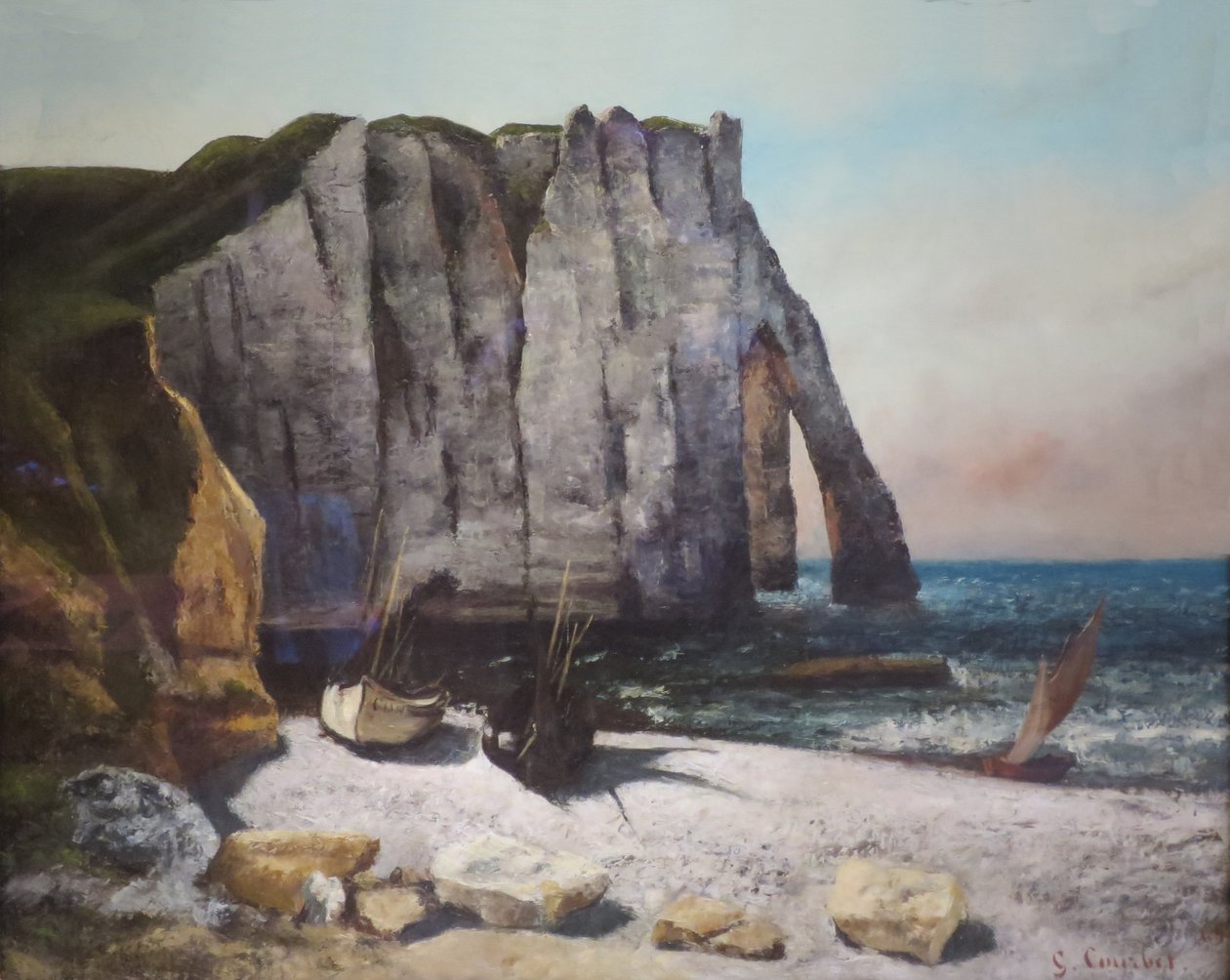 Cliff at Étretat av Gustave Courbet