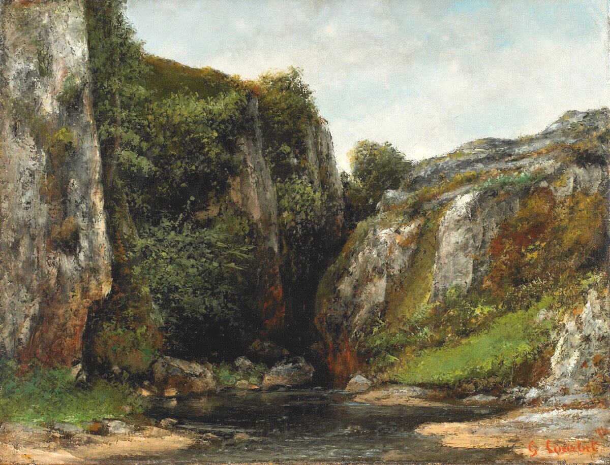 Entrée dun gave av Gustave Courbet