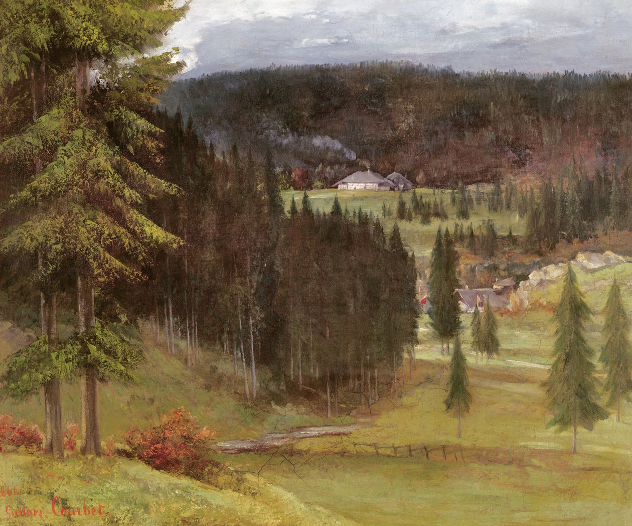 Pussets gård, 1864 av Gustave Courbet