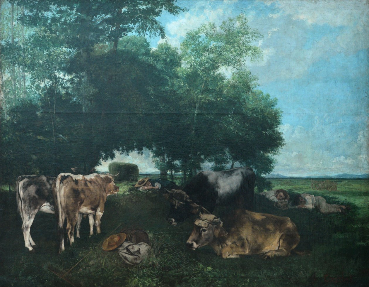 Siesta under hösäsongen av Gustave Courbet