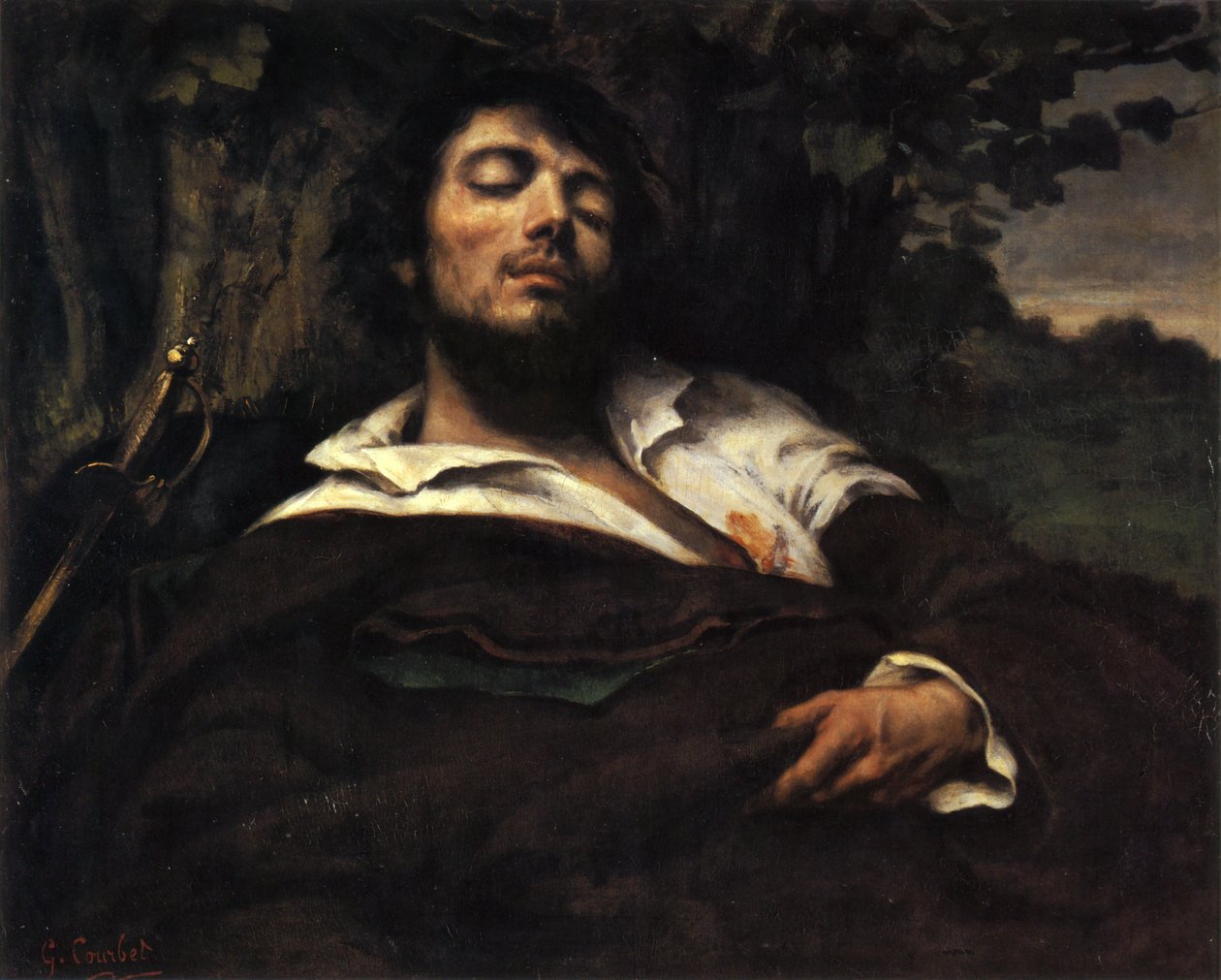 Lhomme blessé av Gustave Courbet