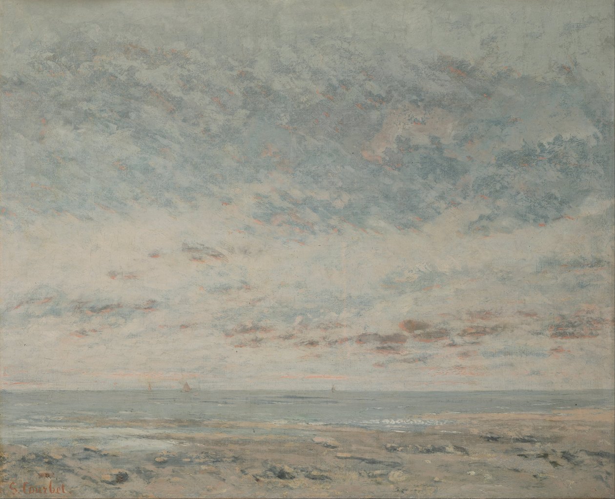 Lågvatten vid Trouville av Gustave Courbet