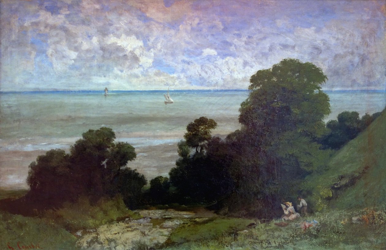 Marine ou Vue dHonfleur  av Gustave Courbet