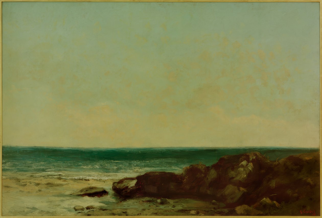 Havskusten (Medelhavet) av Gustave Courbet