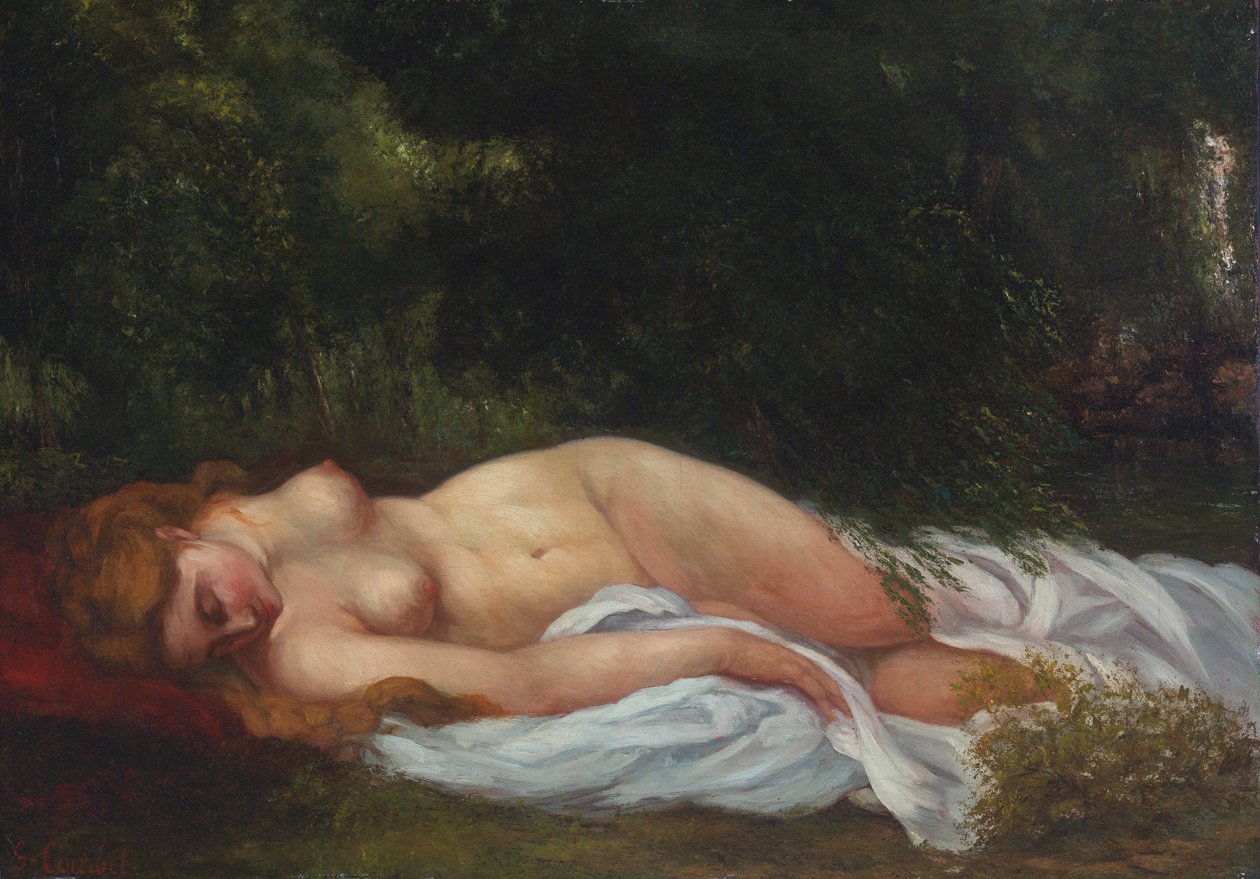 Nu Couché av Gustave Courbet