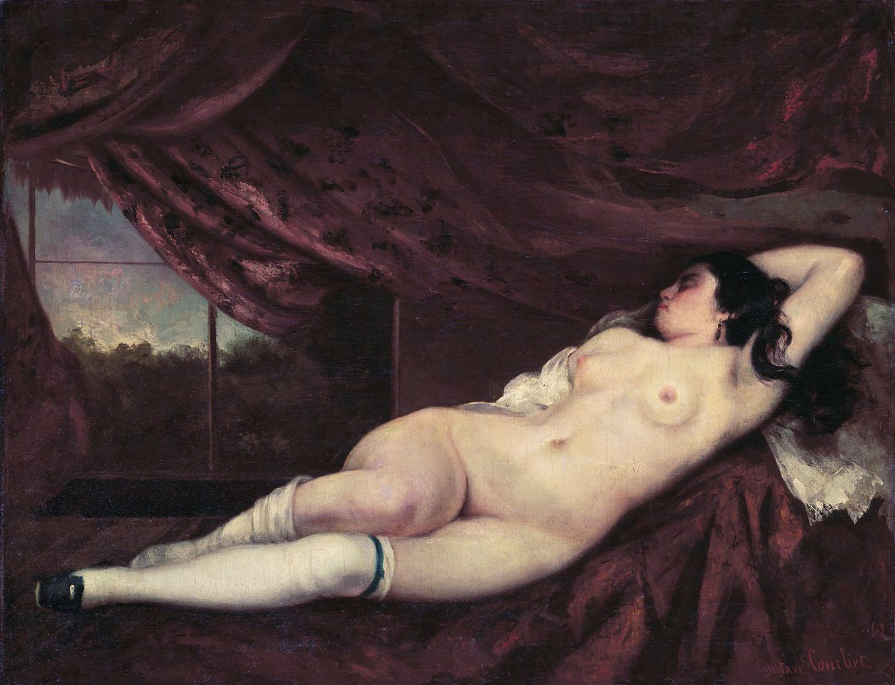 Nude Reclining Woman av Gustave Courbet