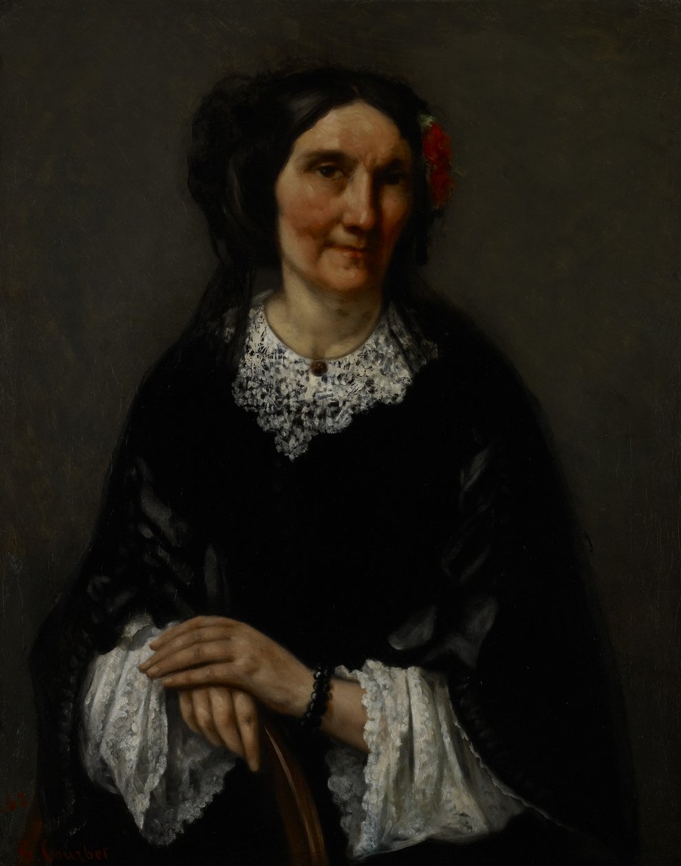 Porträtt av Anika Psalmon, Mrs Robin, 1862 av Gustave Courbet