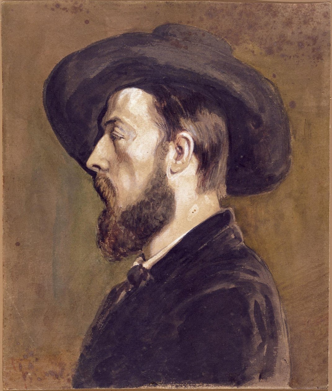 Portrait of Jongkind av Gustave Courbet