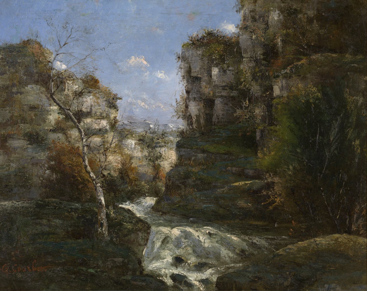 Rochers près d Ornans  av Gustave Courbet