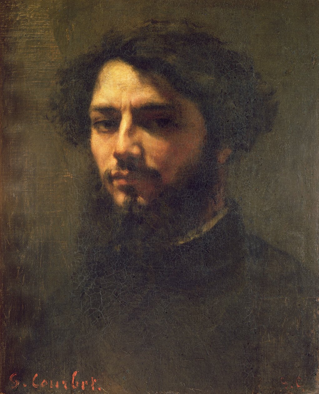 Självporträtt av Gustave Courbet