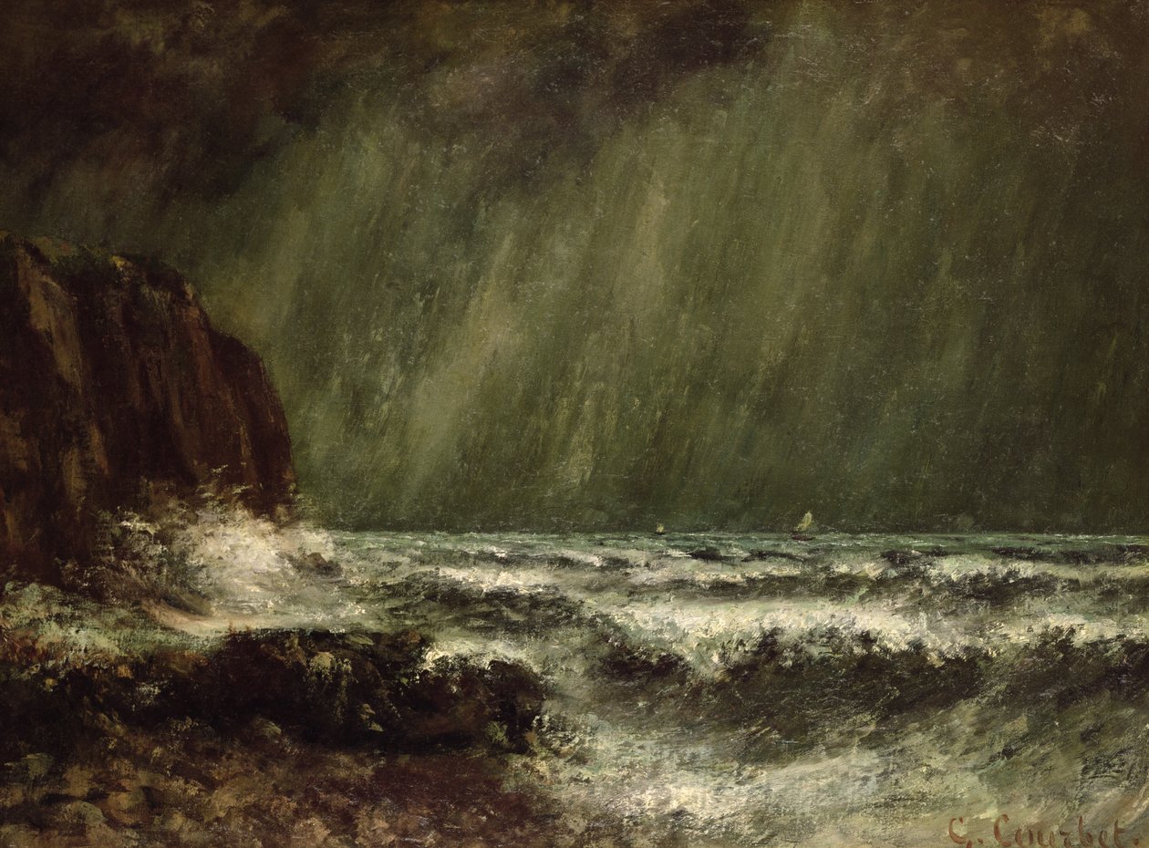 Storm till sjöss, 1865 av Gustave Courbet