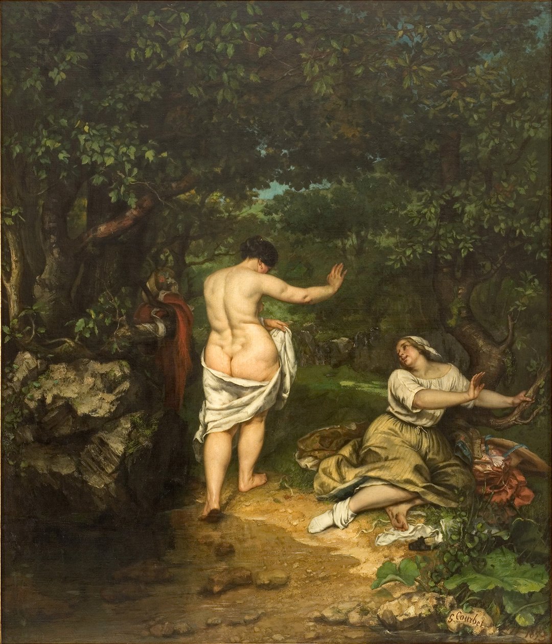 The Bathers av Gustave Courbet