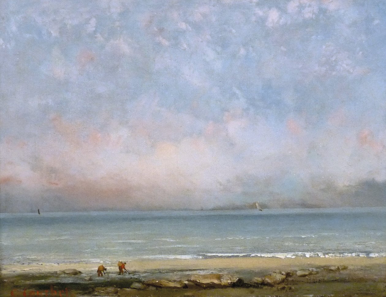 The Beach at Trouville av Gustave Courbet