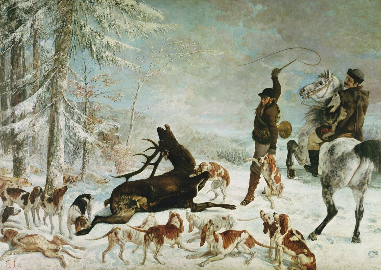 Hjortens död, 1867 av Gustave Courbet