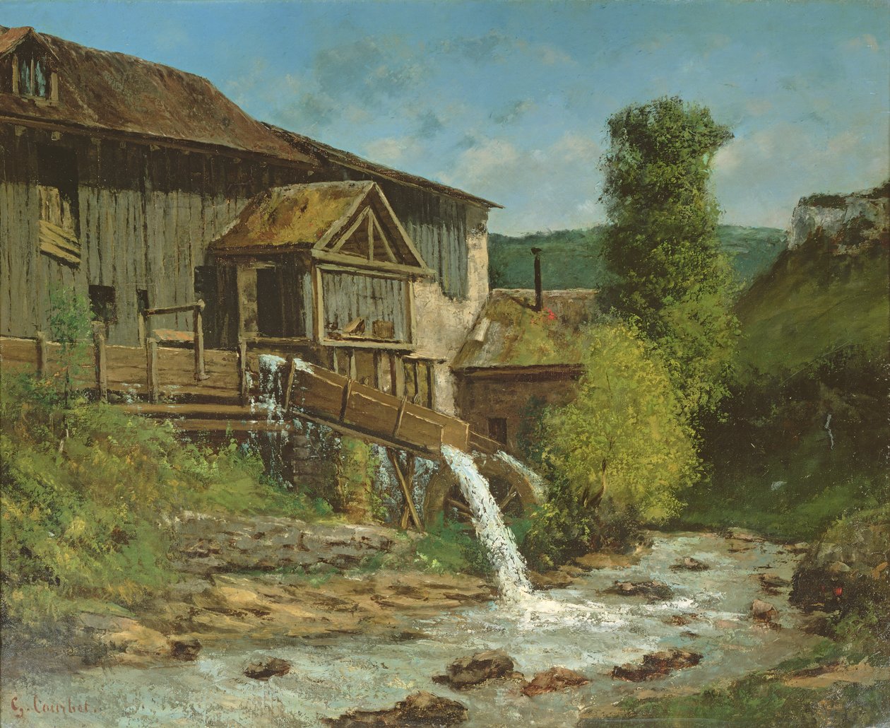 Sågverket vid floden Gauffre av Gustave Courbet
