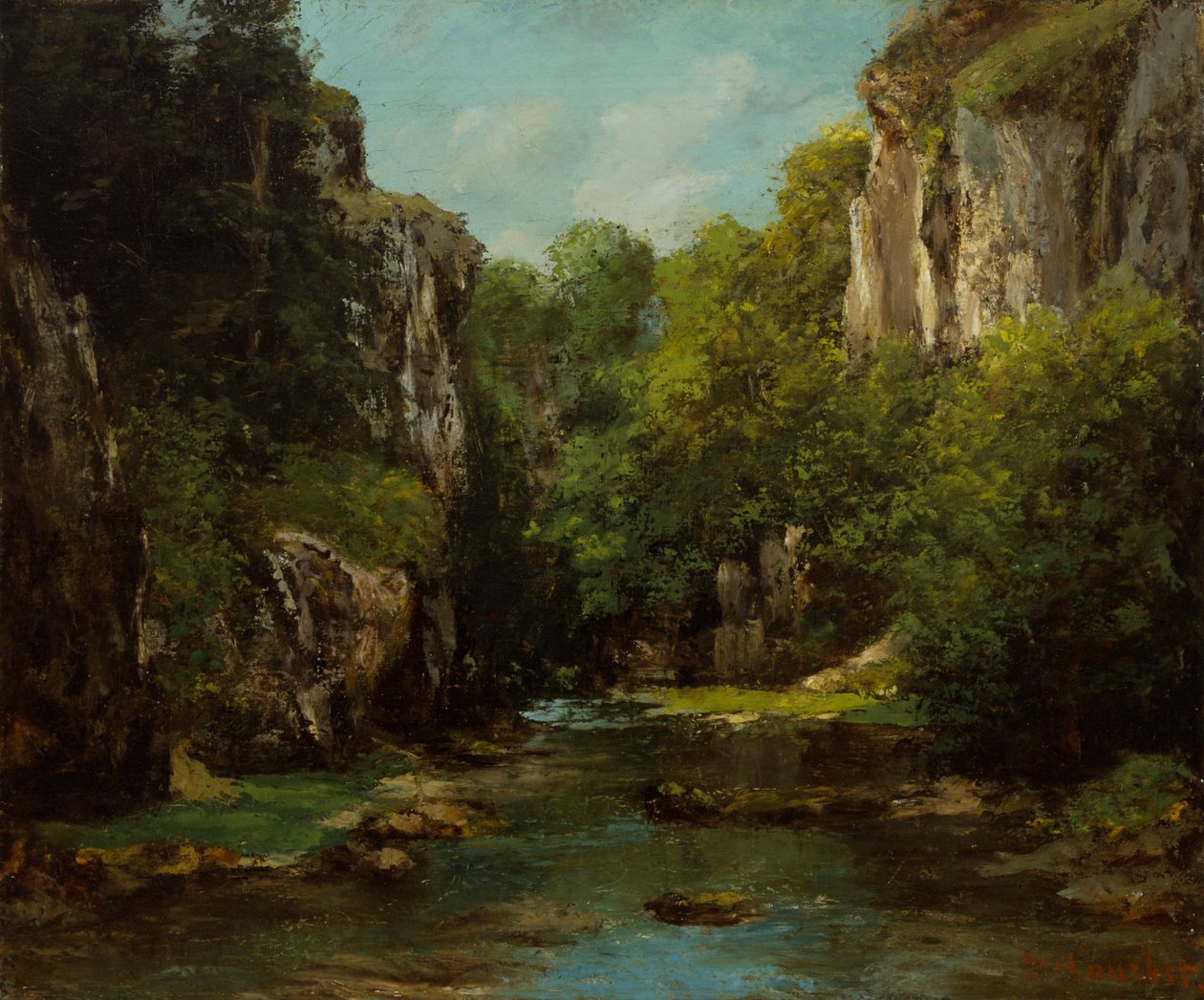 The Stream of the Black Well av Gustave Courbet