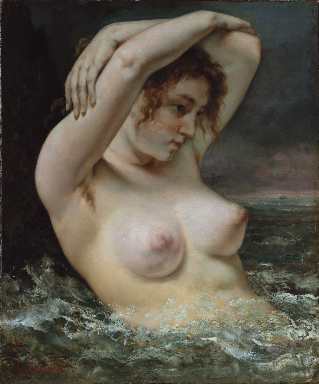 The Woman in the Waves av Gustave Courbet
