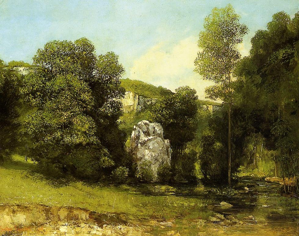The water stream la Brème av Gustave Courbet