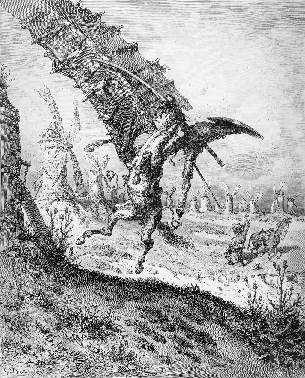 Don Quijote och väderkvarnarna, från 