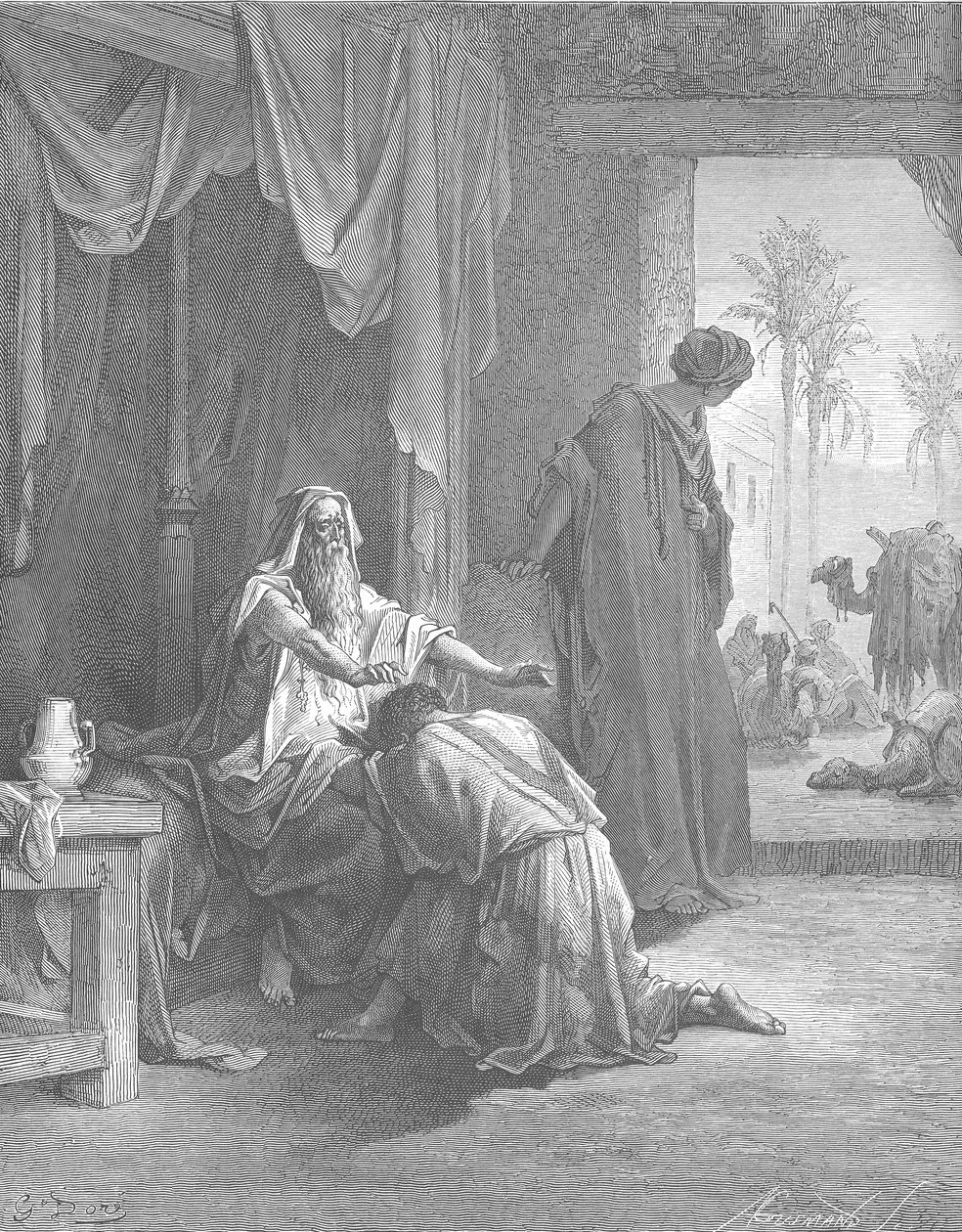 Isaac välsignar Jacob av Gustave Dore