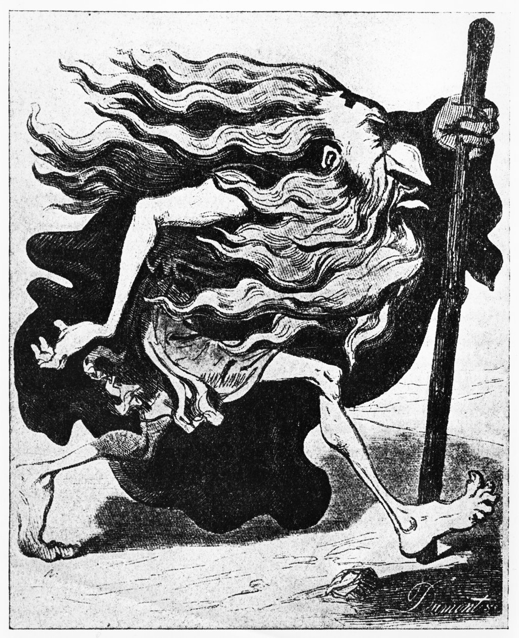 "Le Juif Errant", karikatyr från Journal Pour Rire, 22 maj 1852. av Gustave Dore