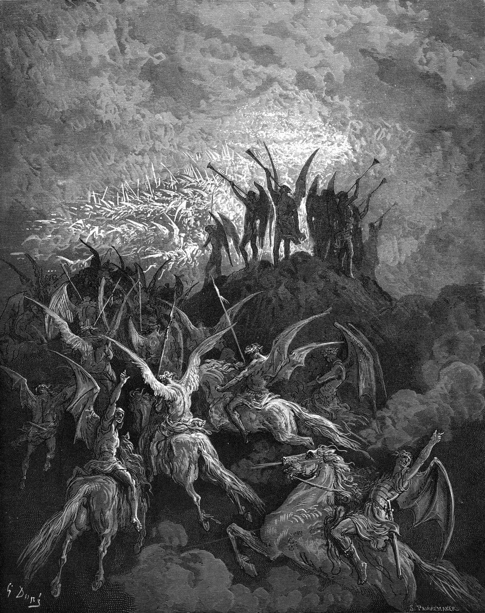 Paradise Lost: The Rebel Angels. av Gustave Dore