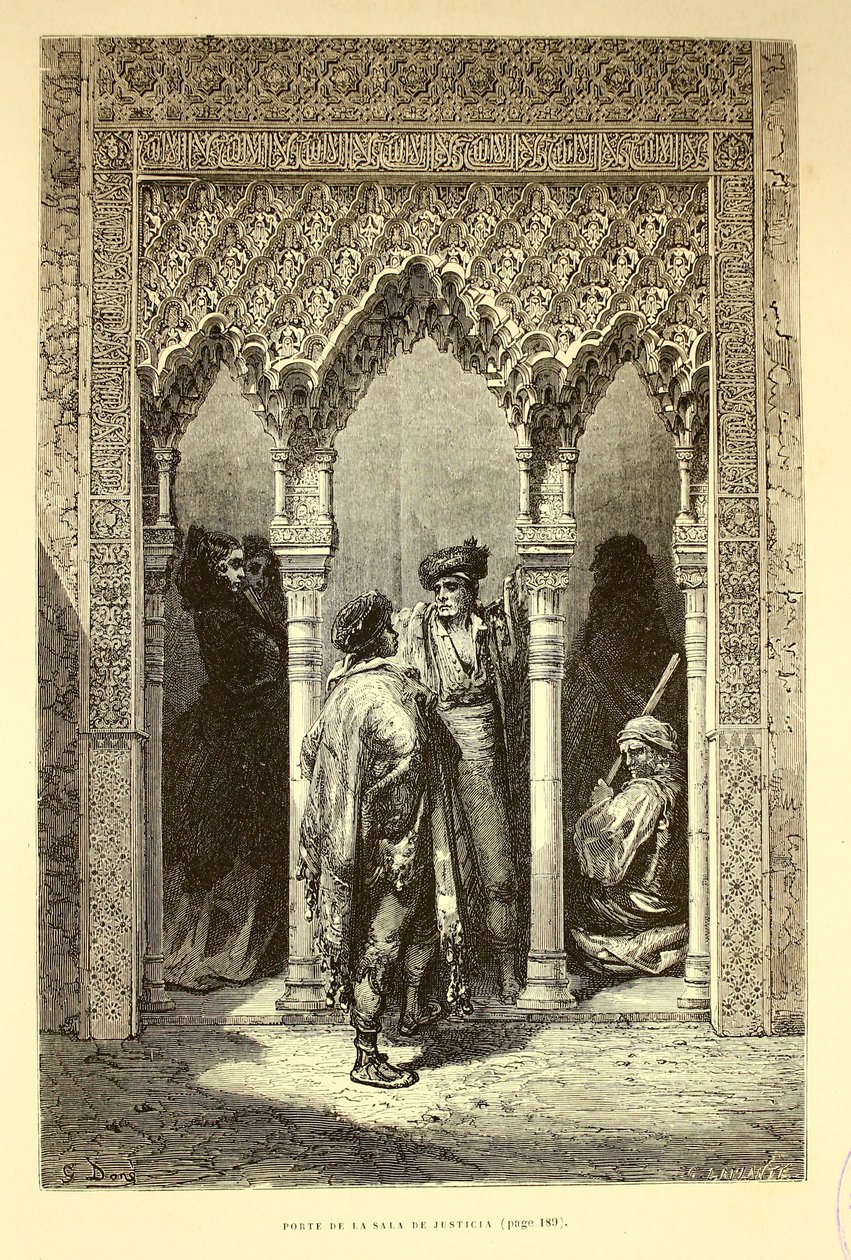 Porte av rättssalen av Gustave Dore