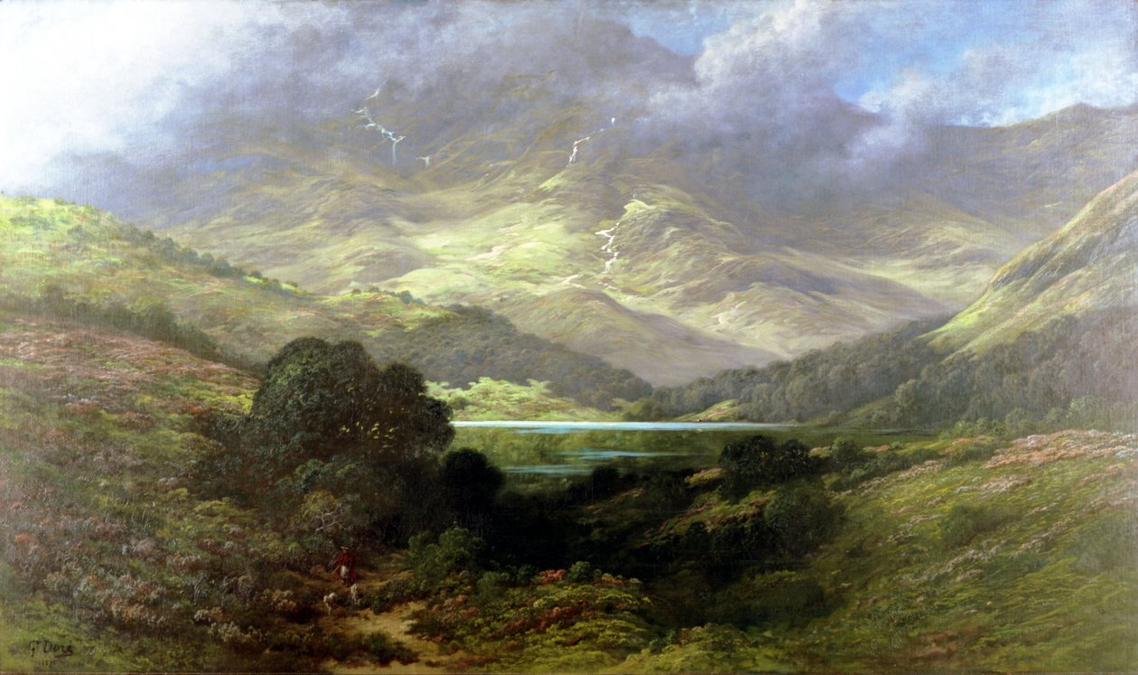 skotska höglandet av Gustave Dore
