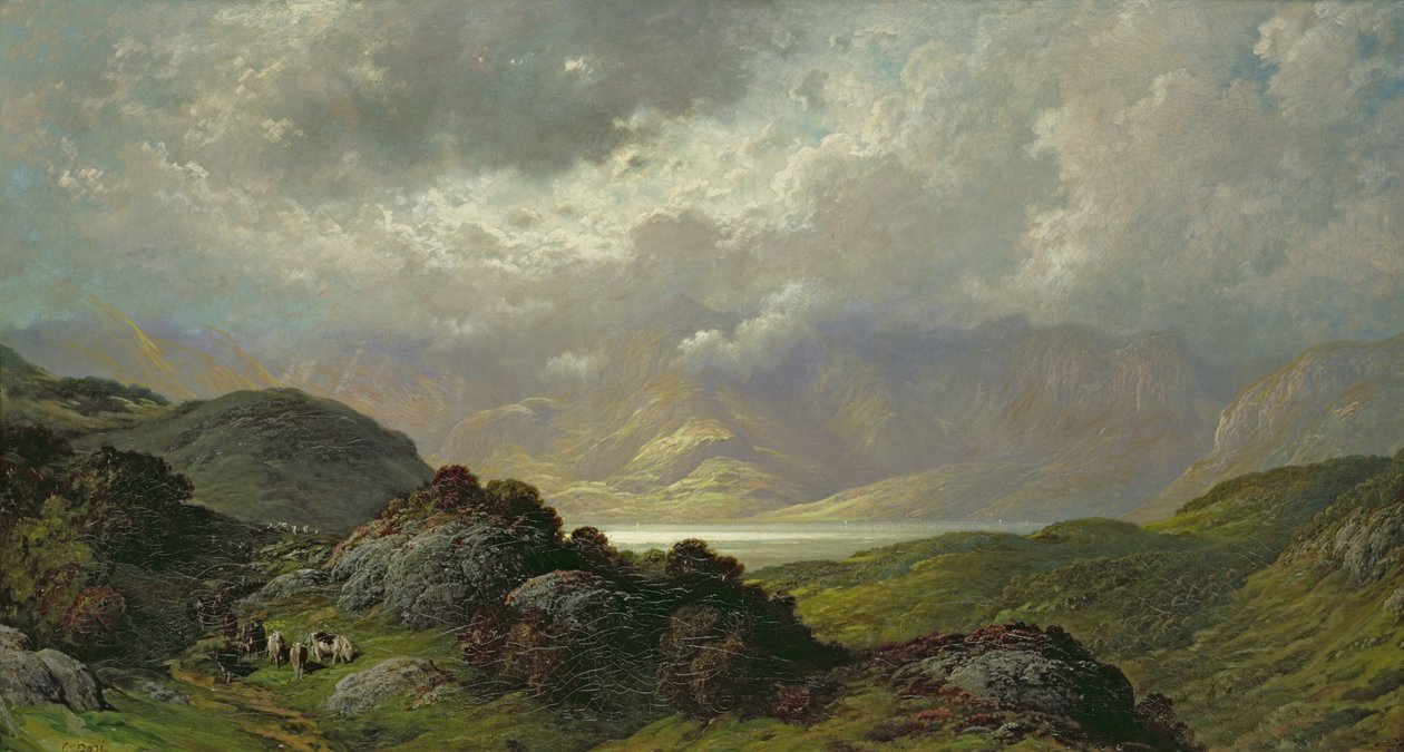 Scottish Landscape swed av Gustave Dore