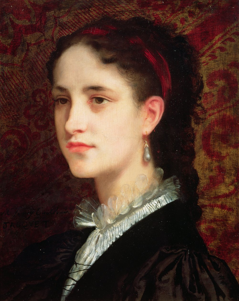 Porträtt av en ung kvinna av Gustave Jacquet