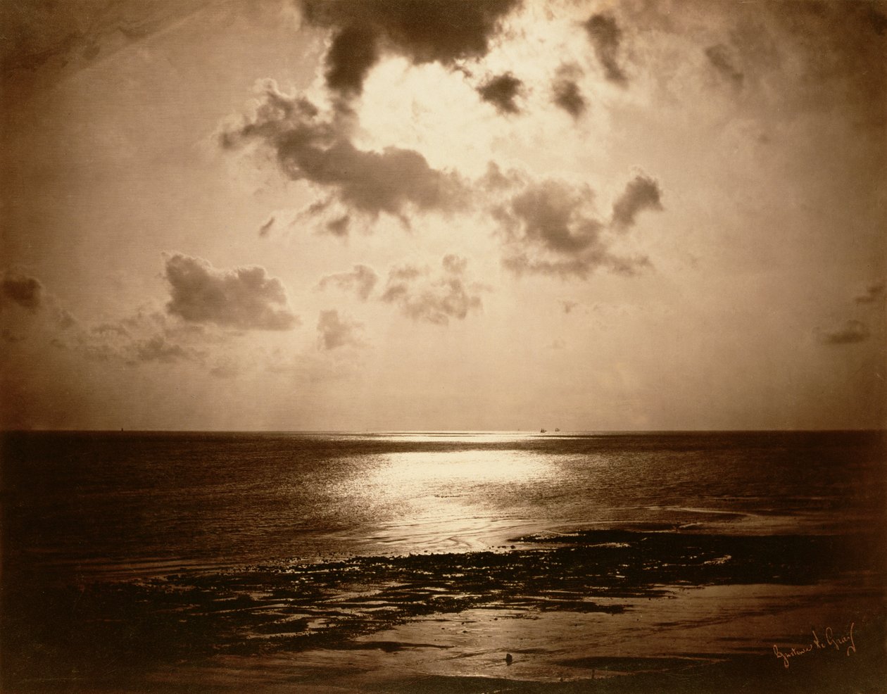 Solar Effect - Ocean, 1857 (albumintryck från ett kollodium-på-glas negativ) av Gustave Le Gray