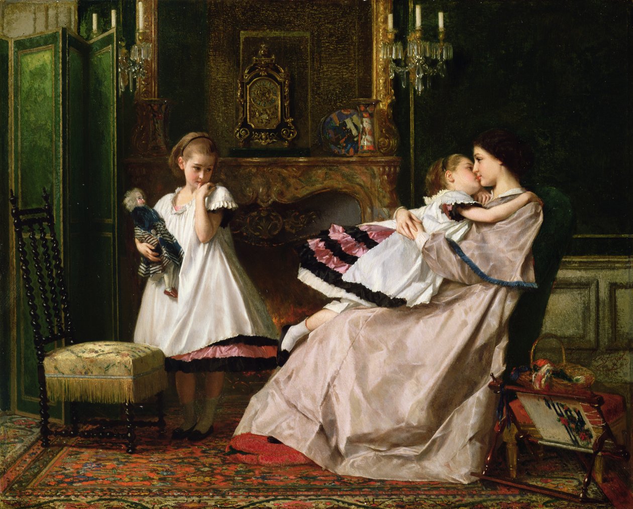 Moderlig kärlek av Gustave Léonard de Jonghe