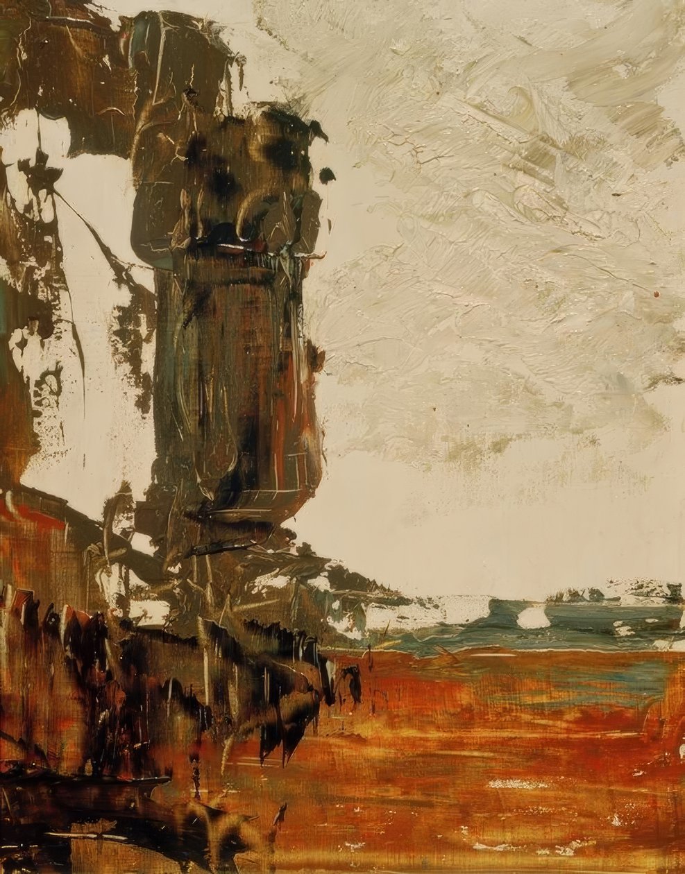 Landskapsskiss (?) av Gustave Moreau