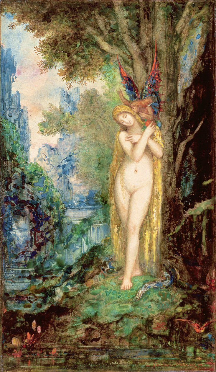 Eve, c.1880-c.1885 (wc und gouache på papper) av Gustave Moreau