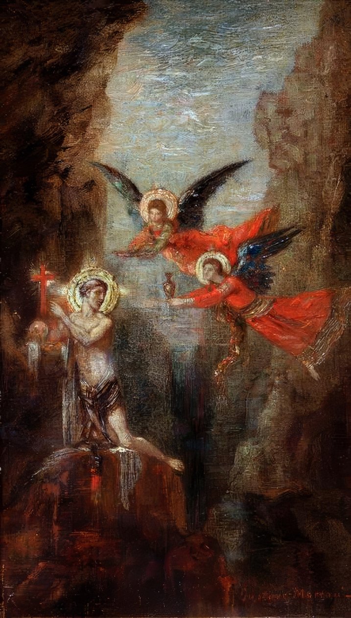 Ett helgon i öknen av Gustave Moreau