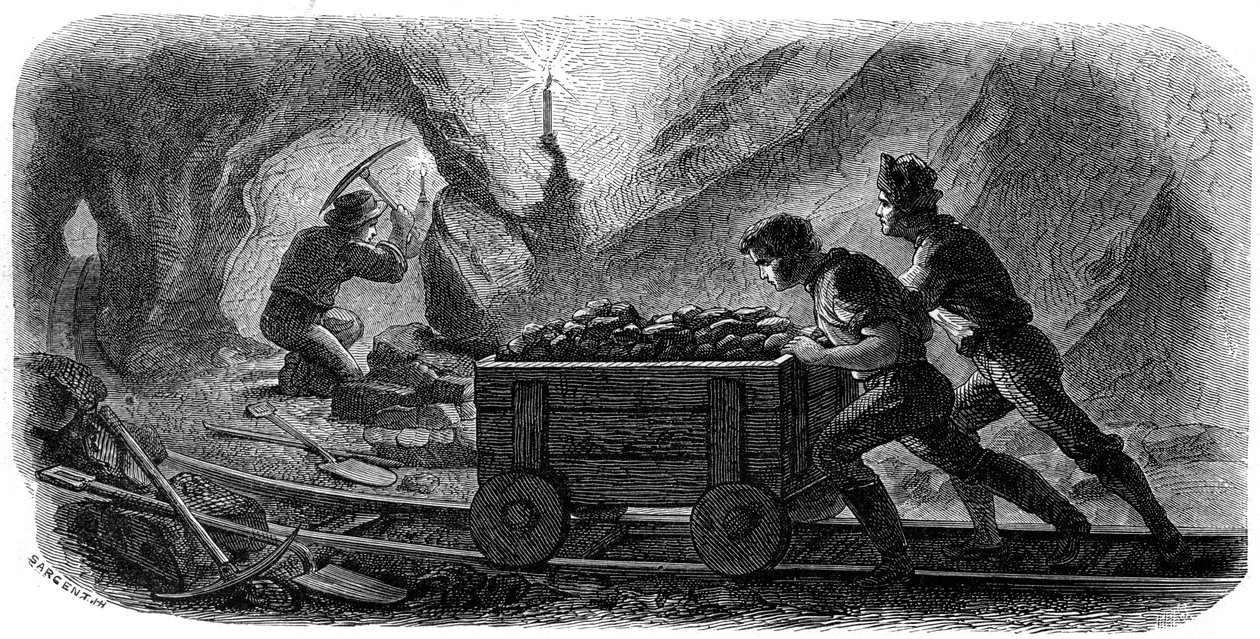 Quartz Mining, Kalifornien, 1859. av Gustave Adolphe Chassevent Bacques