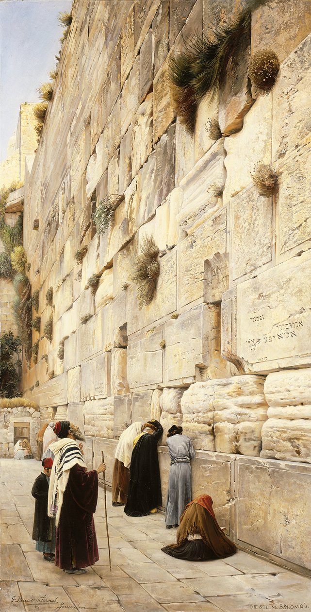 Klagomuren, Jerusalem av Gustave Bauernfeind