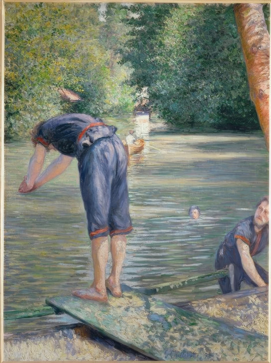 Badgäster av Gustave Caillebotte