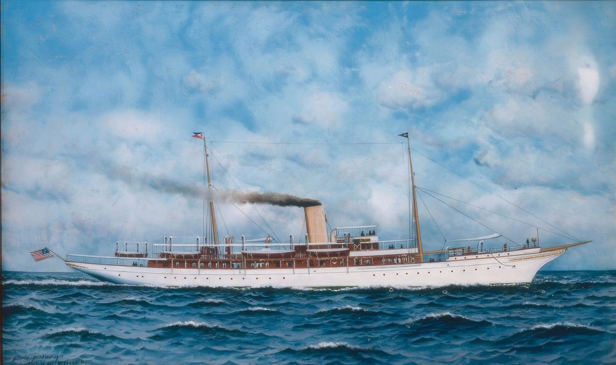 Båt för ankar på Seine av Gustave Caillebotte
