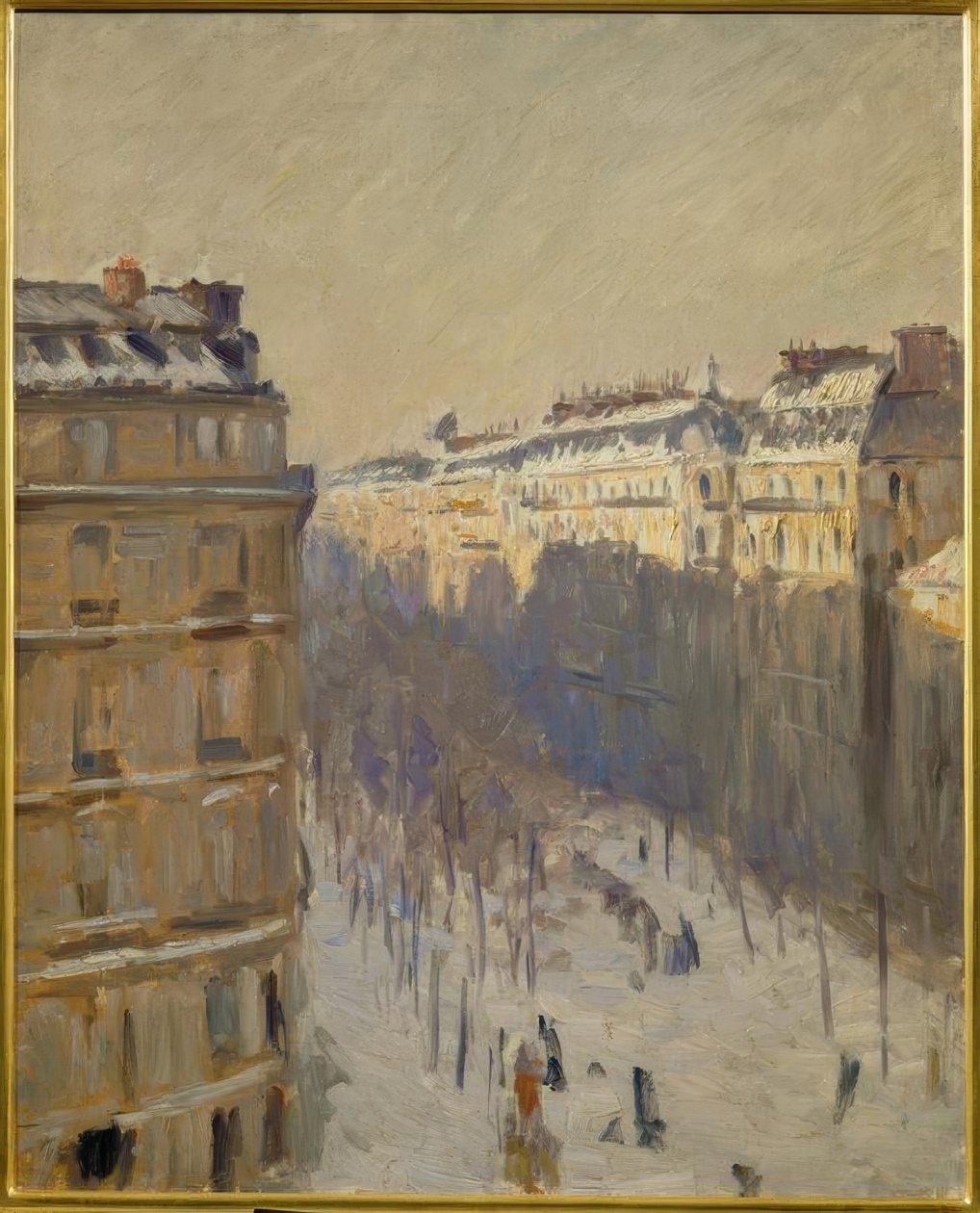 Boulevard Haussmann, snöeffekt av Gustave Caillebotte