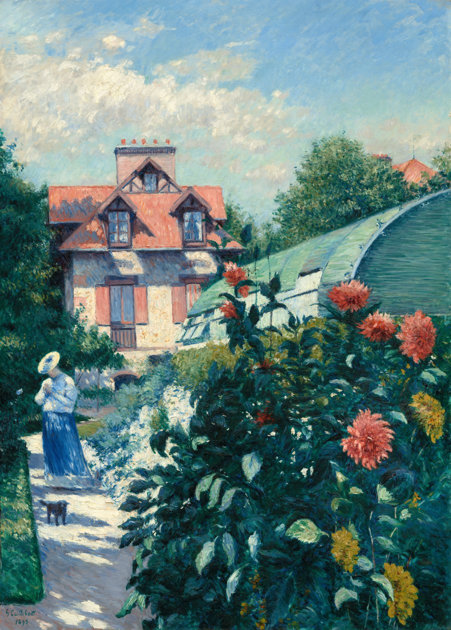 Dahlior, trädgården vid Petit Gennevilliers, 1893. av Gustave Caillebotte
