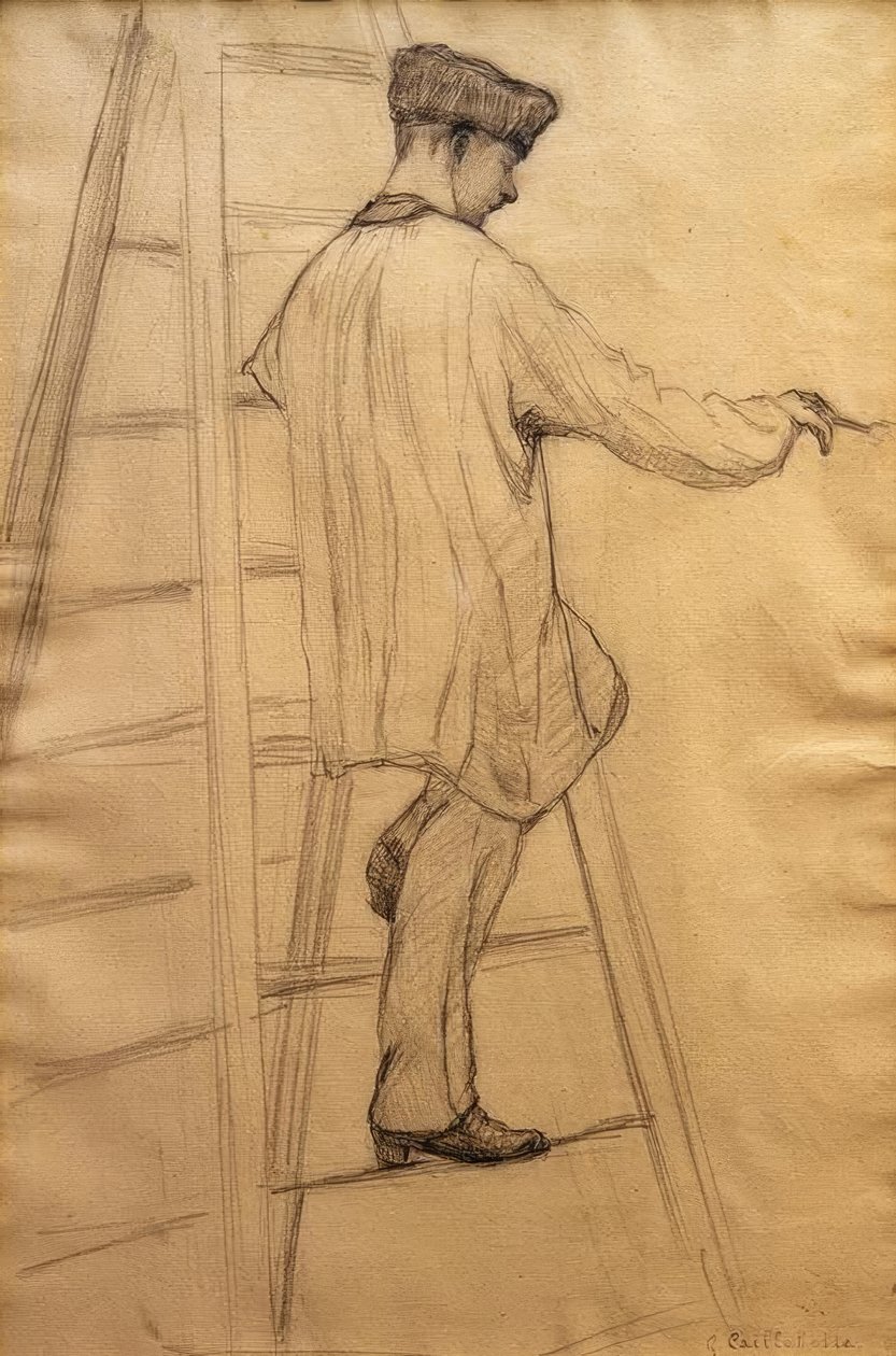 Studie för husmålare av Gustave Caillebotte