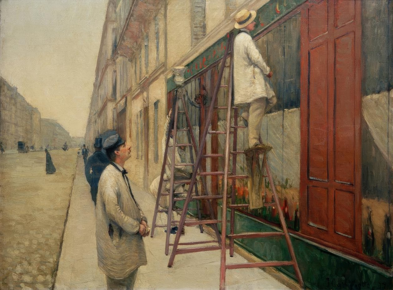 Målare inom byggbranschen av Gustave Caillebotte